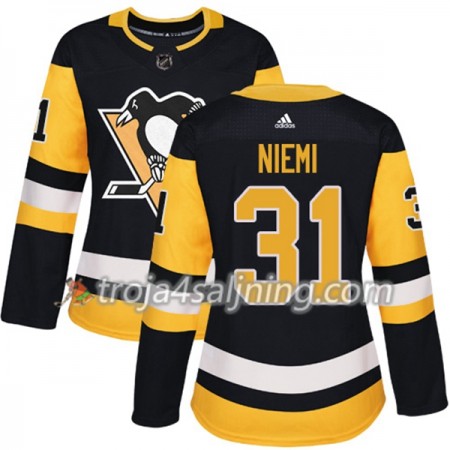 Pittsburgh Penguins tröja Antti Niemi 31 Adidas 2017-2018 Svart Authentic - Dame NHL Tröjor